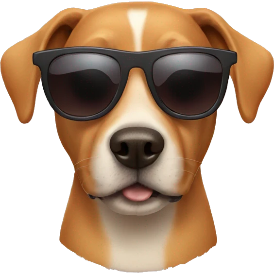 Dog wearing sunglass emoji