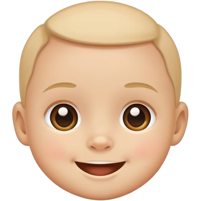 flat baby face smiling emoji