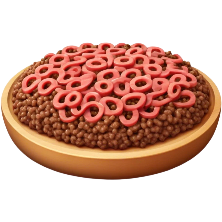 cocked chopped ground beef emoji