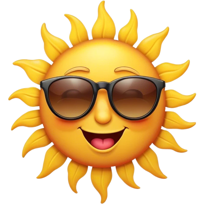 crazy funny sun emoji