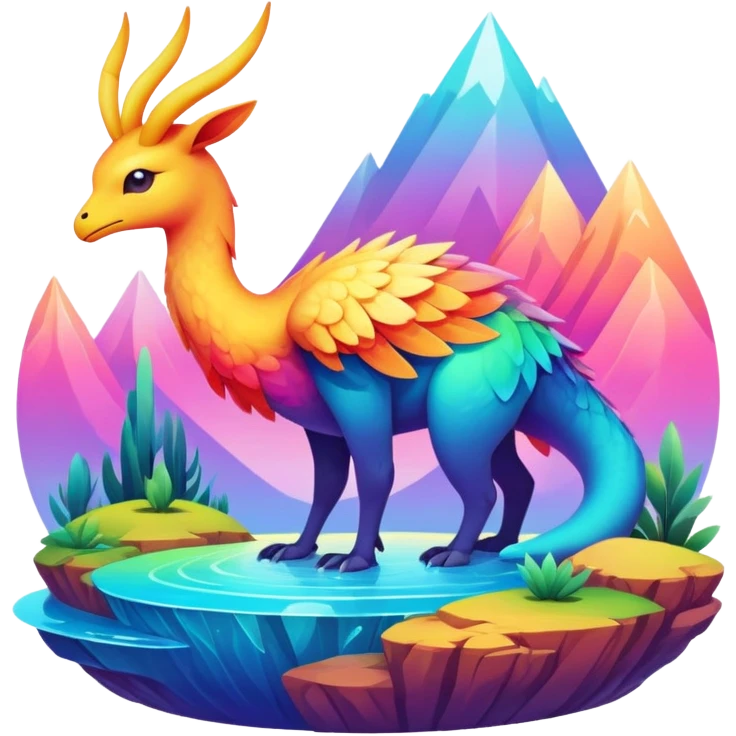 divine complex gradients aesthetic-scenery-Fakémon-creature emoji