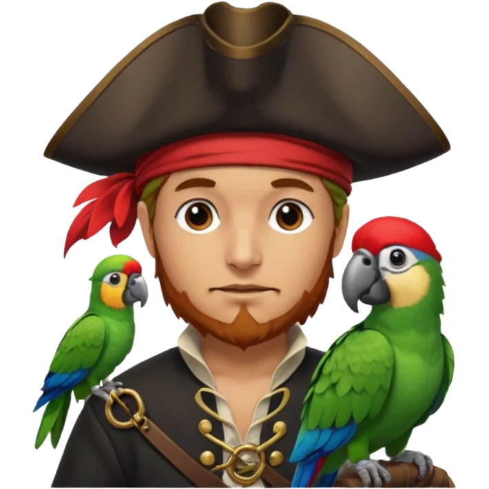 pirate and parrot emoji