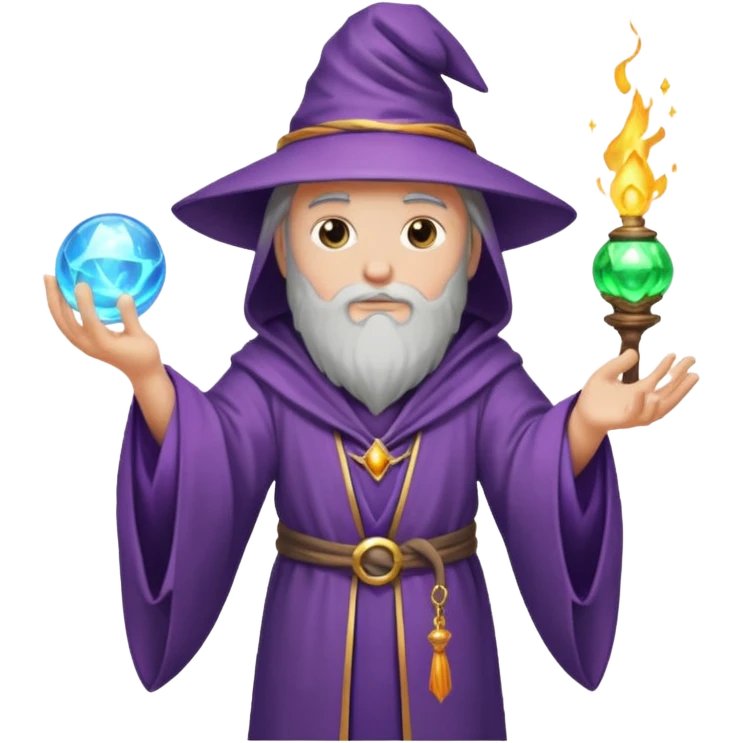 Wizard casting spells emoji