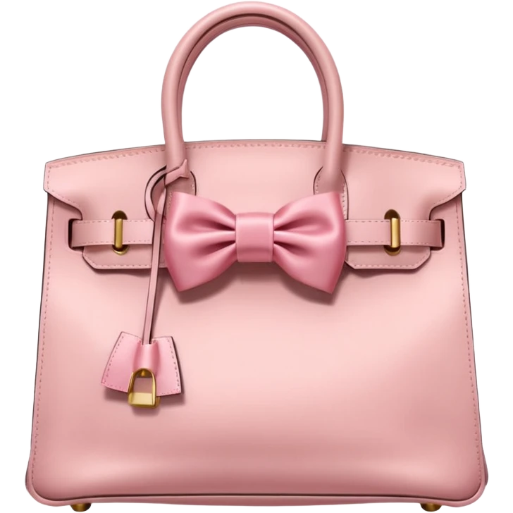 light pink birkin bag with bow emoji