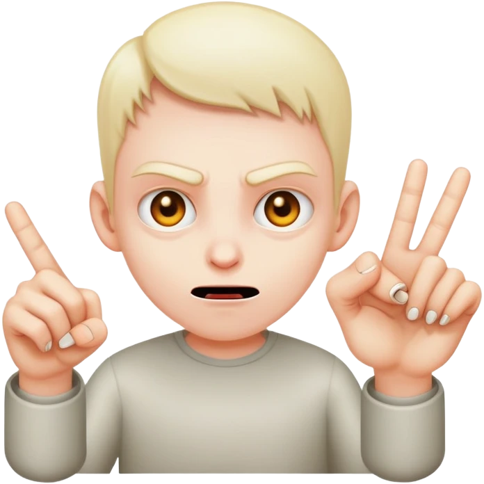 Evil finger tapping with face emoji