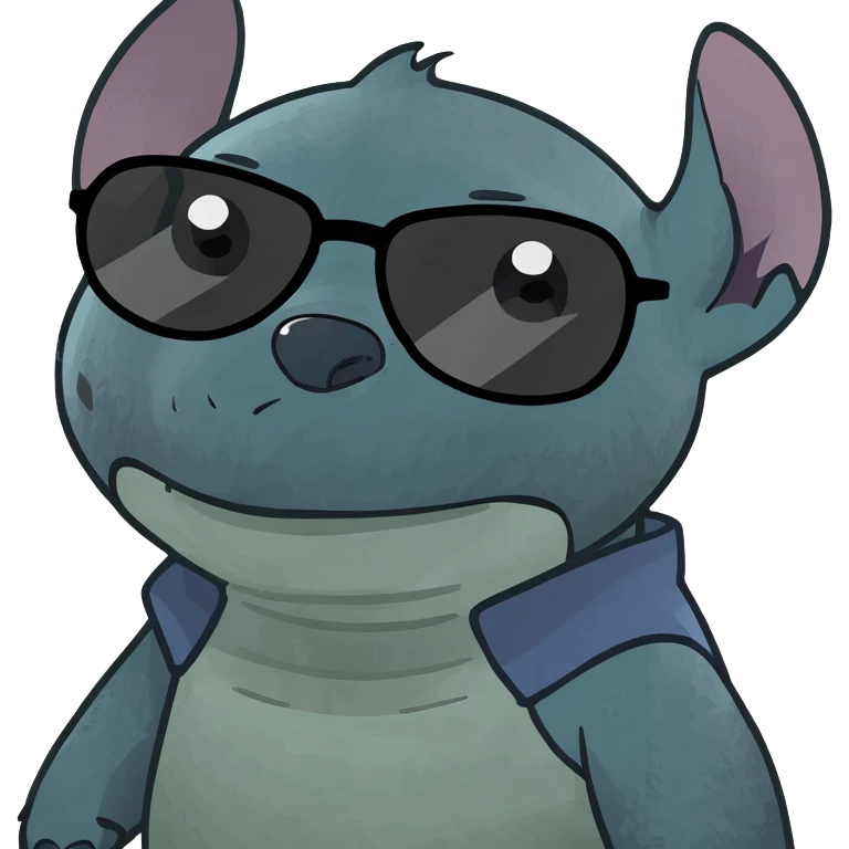 Stitch wearing sun glasses emoji
