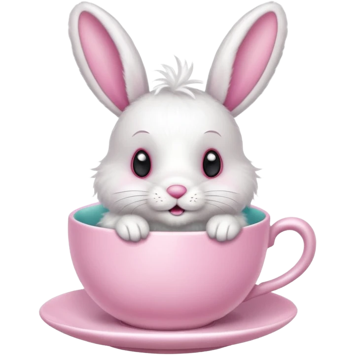 Easter bunny tea cup emoji