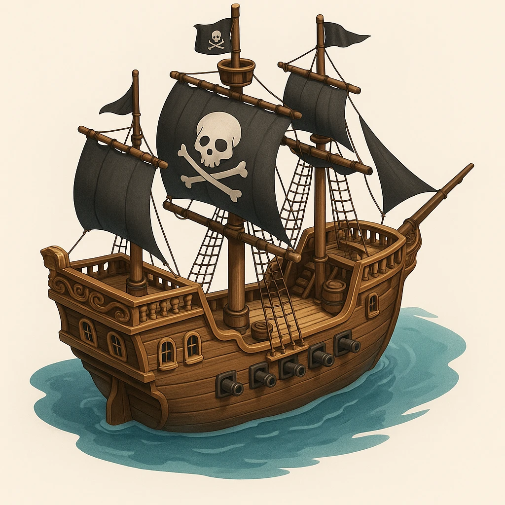 pirate ship emoji