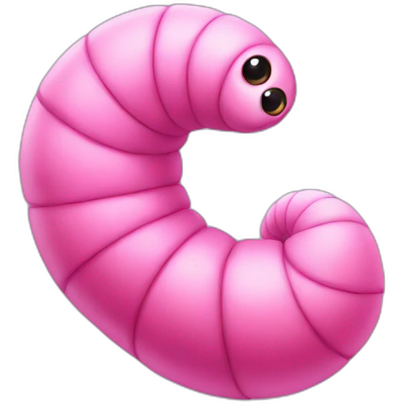 pink worm emoji