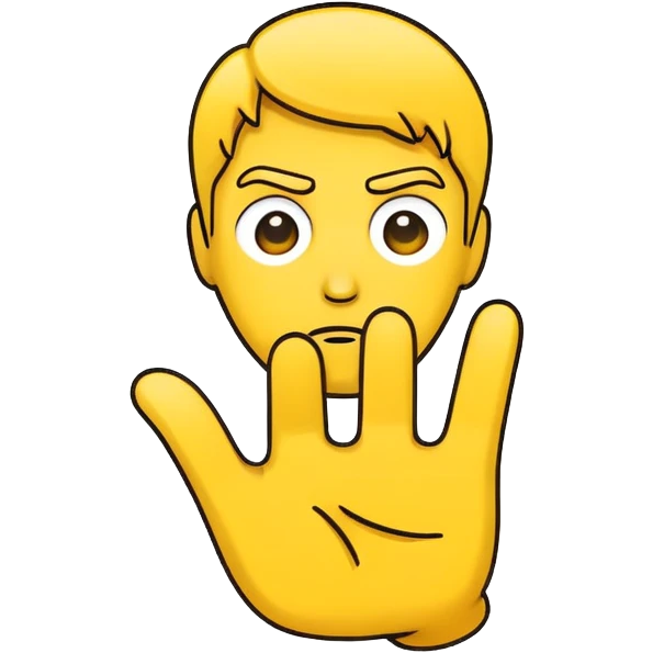 Loser L made with hand emoji
