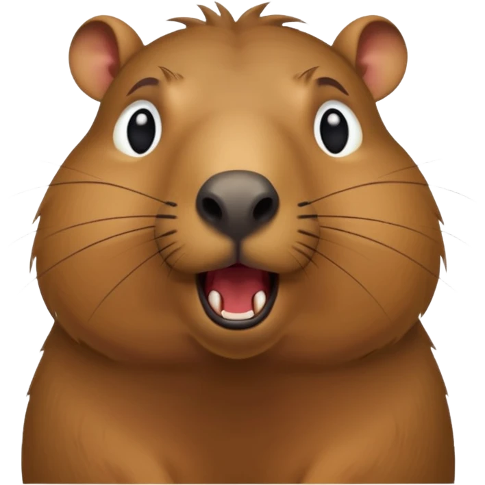 Horrified moaning capybara emoji