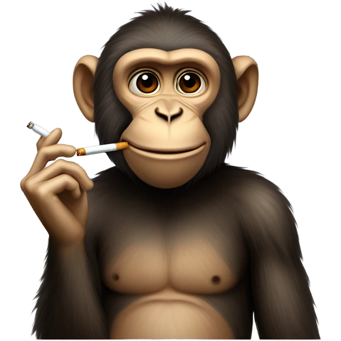 Monkey smoking a cigarette  emoji