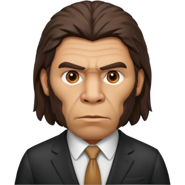 Neanderthal in suit emoji
