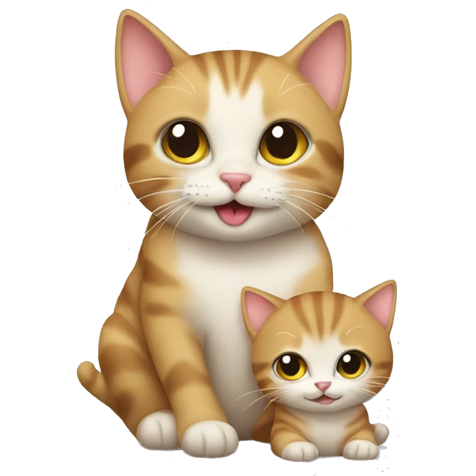 Cat and baby emoji