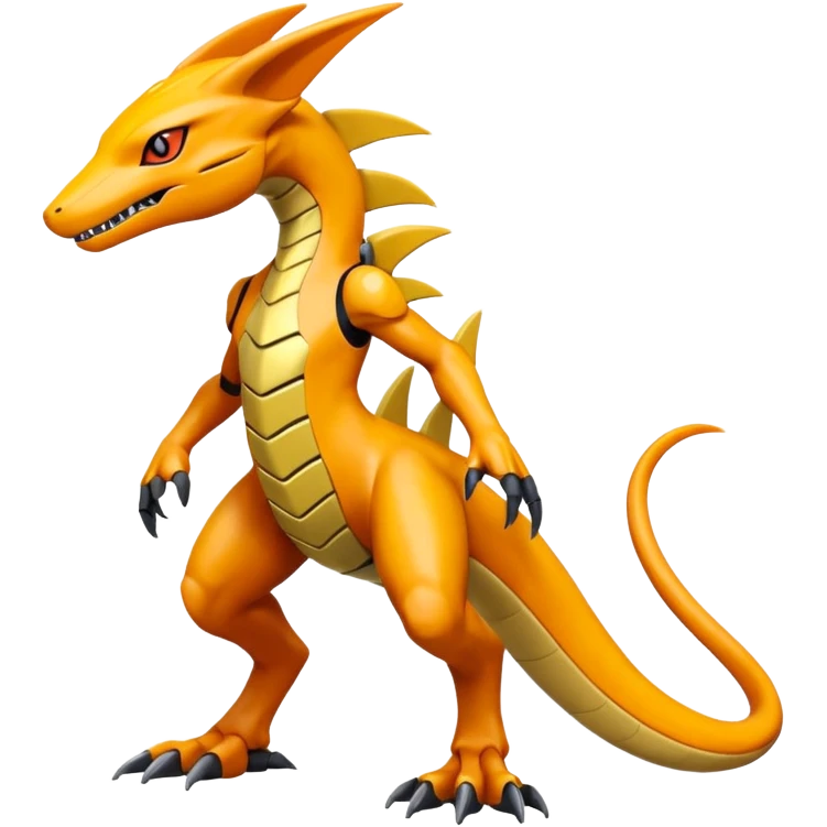 Shiny Cool Futuristic Smooth Salandit-Zeraora-Lombax-Sergal-Genesect-Pokémon, full body emoji