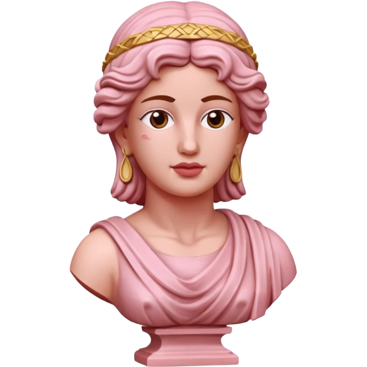 Woman grecian Statue fine art made of spam meat emoji