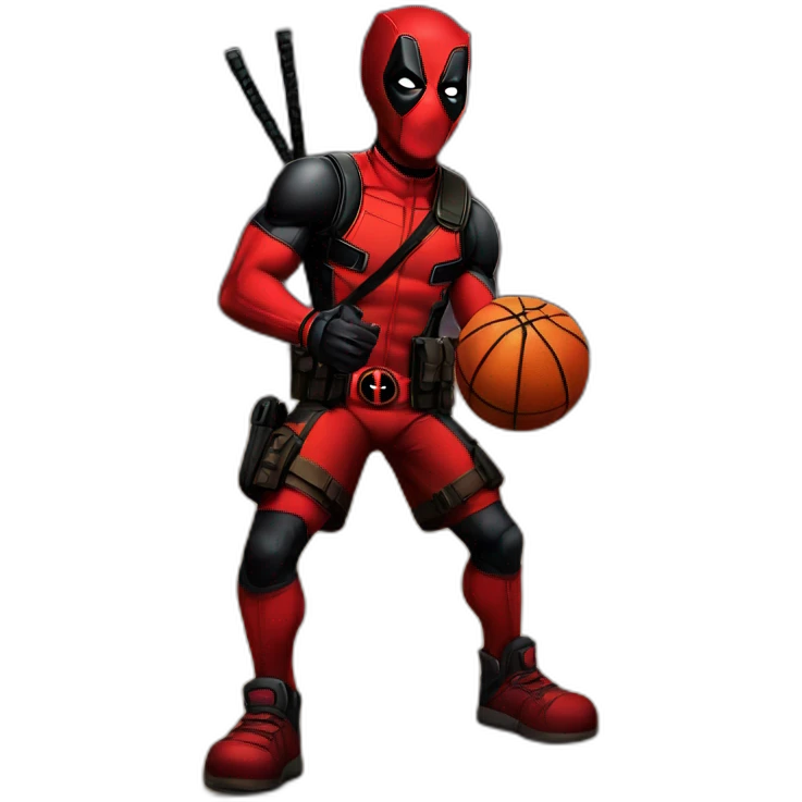 Deadpool makes basketball emoji