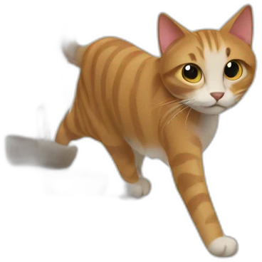 cat walking up stairs emoji
