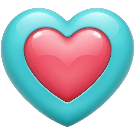 Heart cyan color  emoji