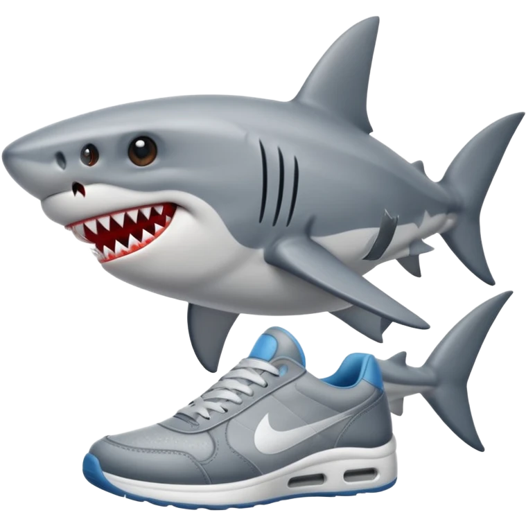 Shark with shoes  emoji