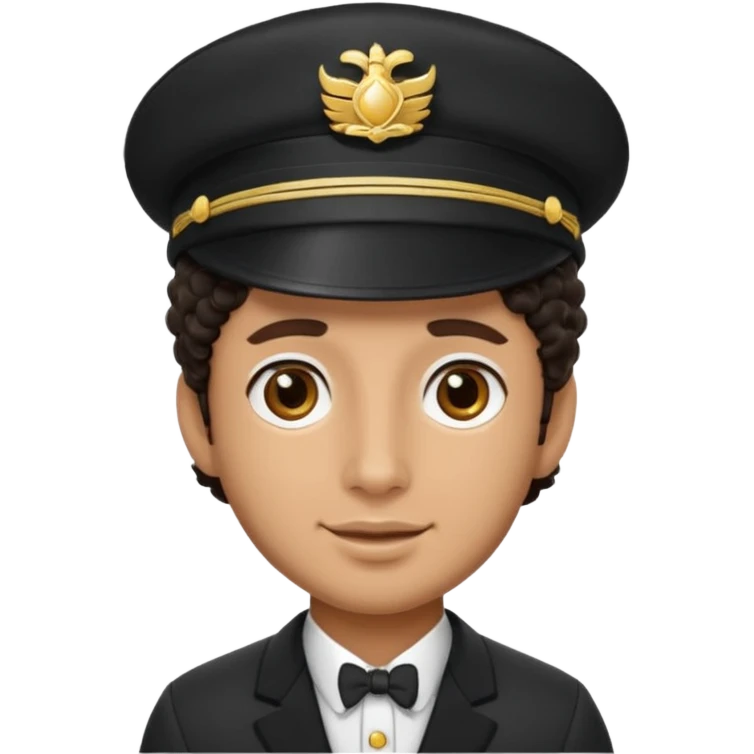 bellboy face curly emoji