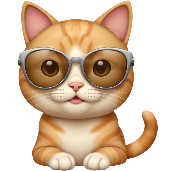 cat wearing sunglasses, playful expression emoji