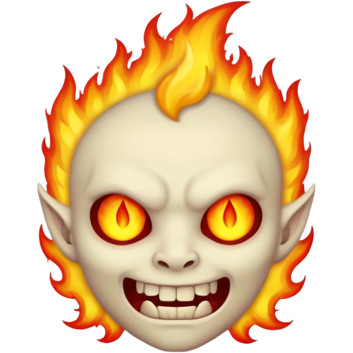 😈 com fogo por baixo emoji