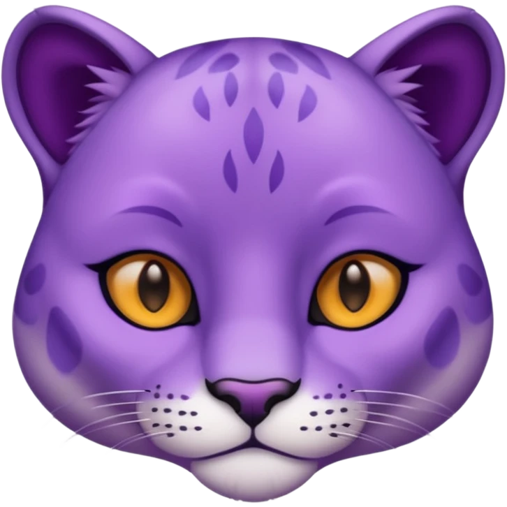 Purple Panther face turned to the slight right emoji
