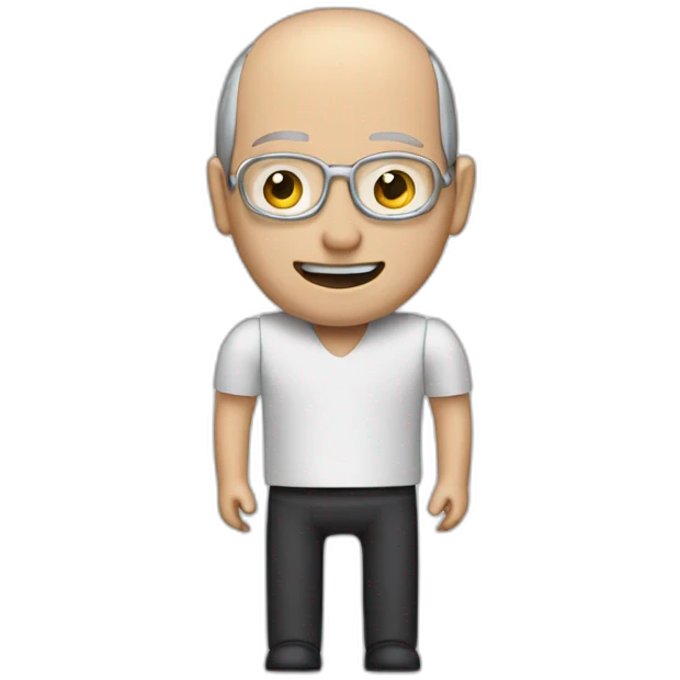 Steve job with Android bot alive emoji