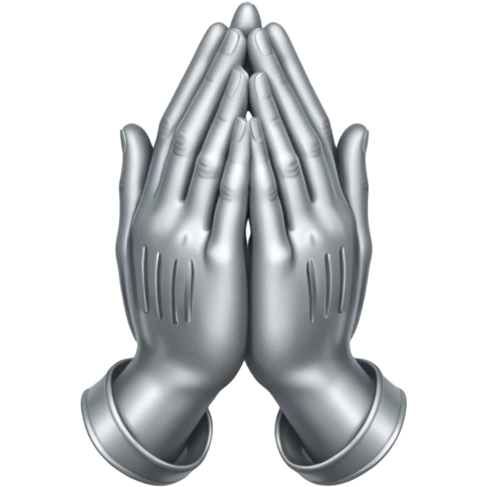praying metallic hands emoji