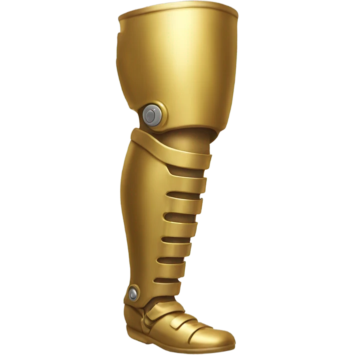 Gold prosthetic leg emoji
