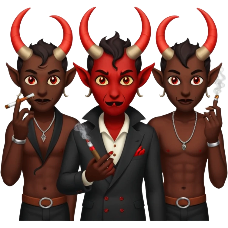 Demons smoke weed emoji