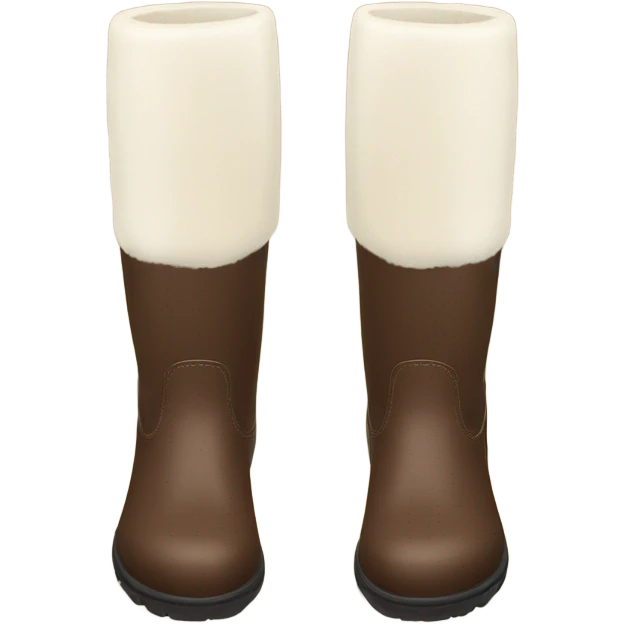 Botas de pelo asthetic color café con leche emoji