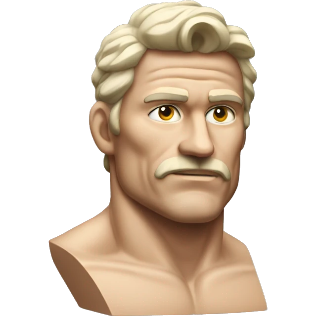 bust of muscular man emoji