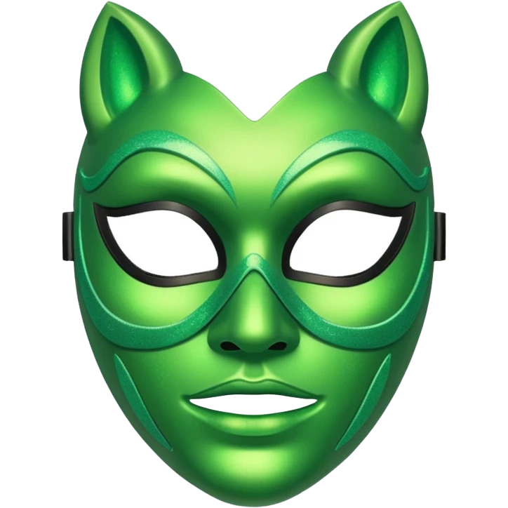 glitter green toxic mask emoji