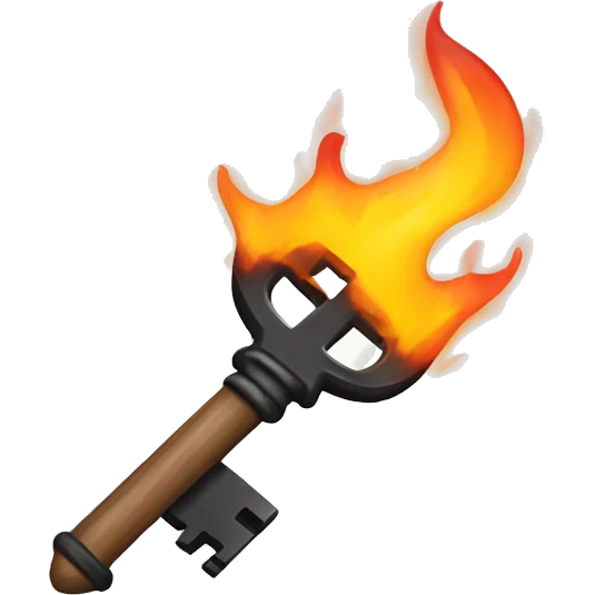 Key on fire emoji