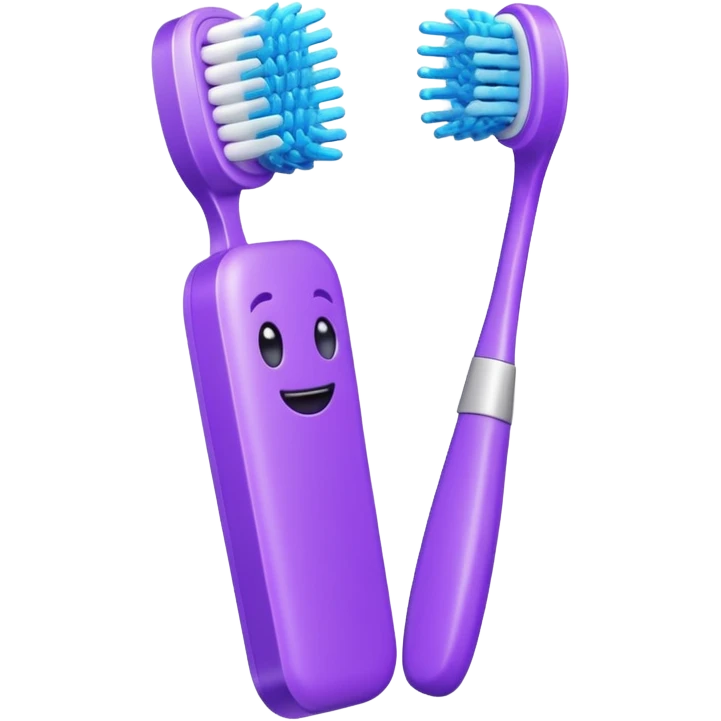 Purple toothbrush emoji