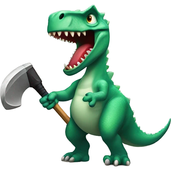 angry dino with a club emoji