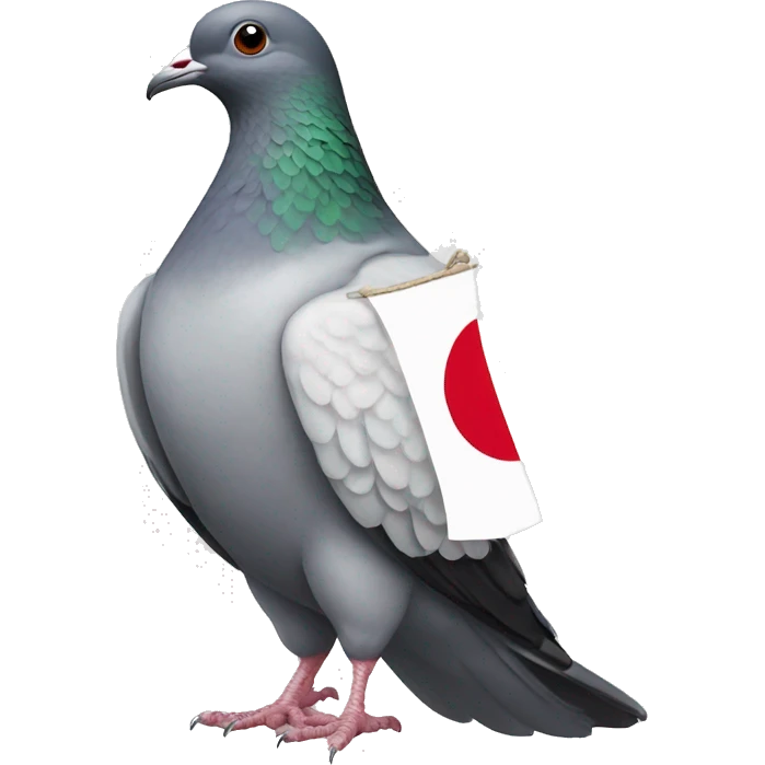 Pigeon Japanese flag  emoji