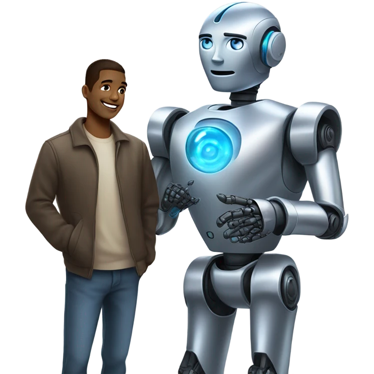 a Robot Loves a Mano emoji