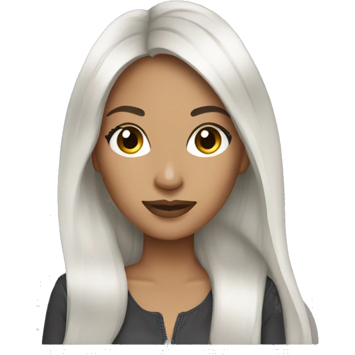 Brunette  girl long hair fashion designer  emoji