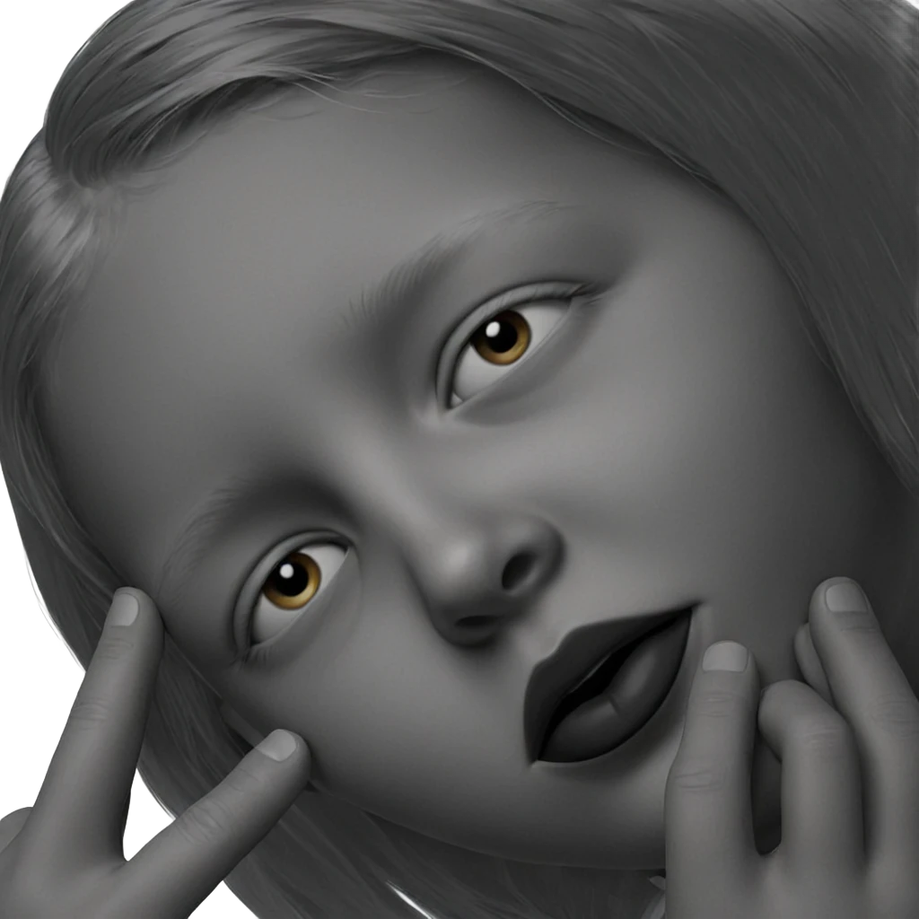 monochrome portrait of a boy emoji