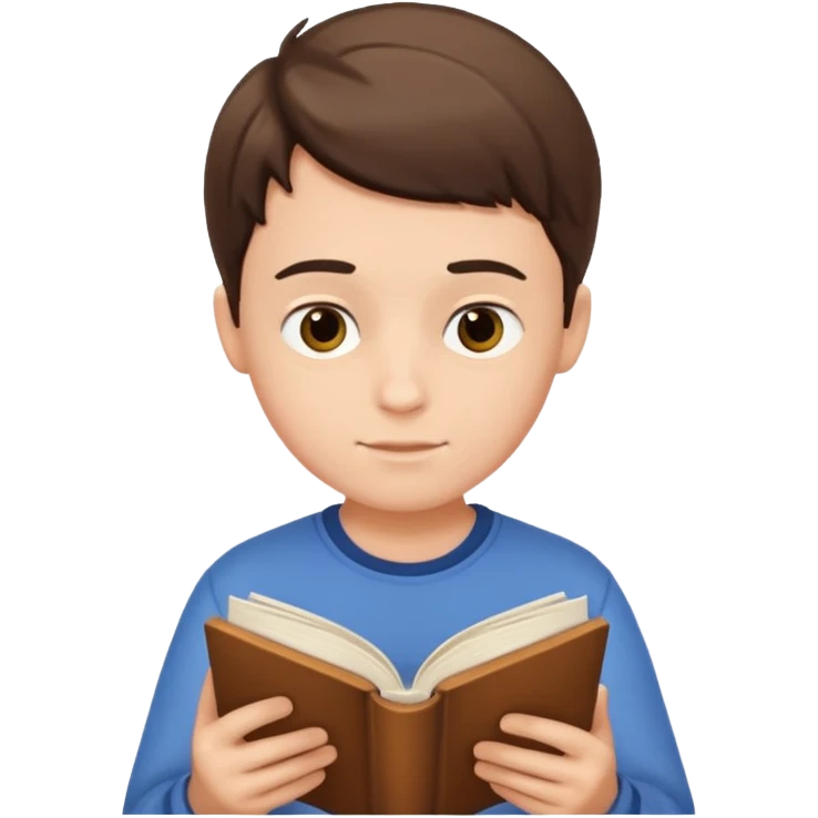 boy reading a book emoji