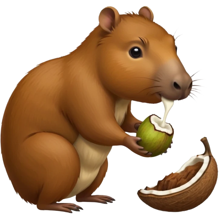 Haz un capibara funcionado con un coco emoji