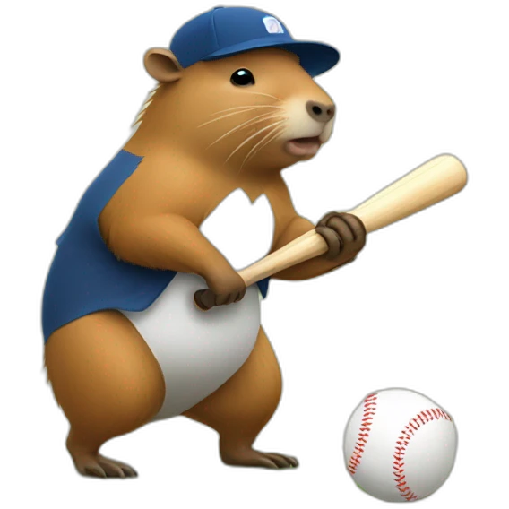 capybara playing baseball emoji