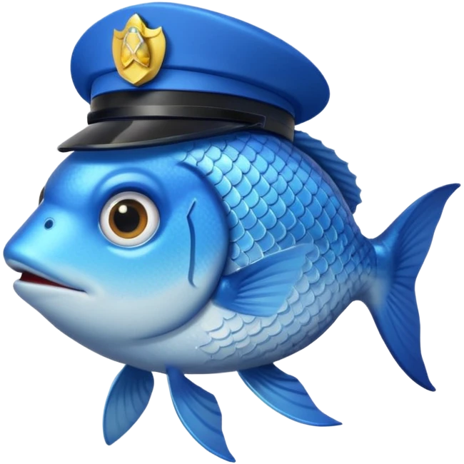 fish in police uniform emoji