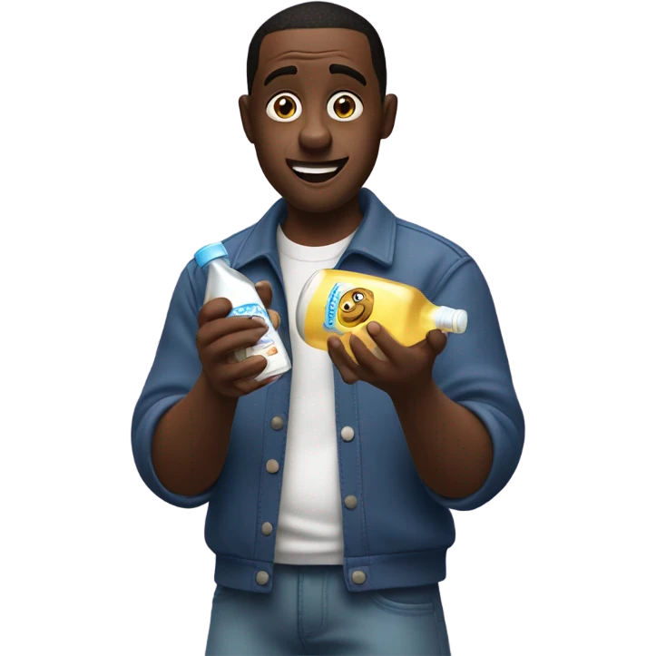 Diddy holding baby oil emoji