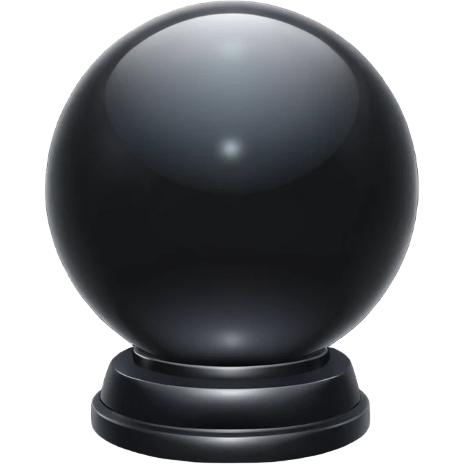 all black crystal magic ball emoji