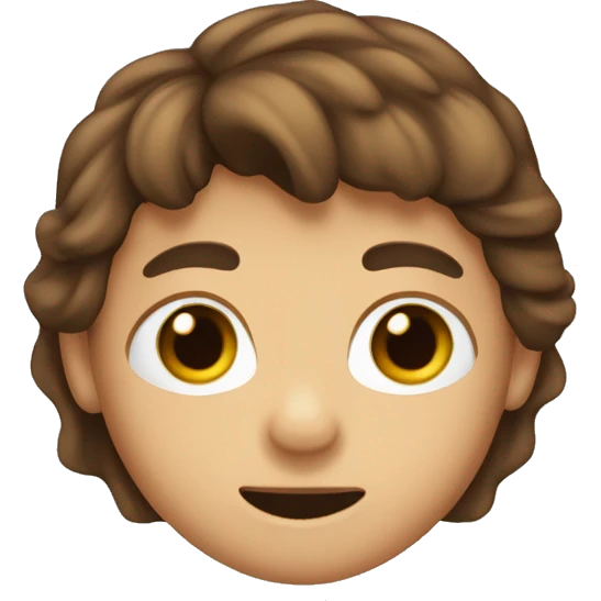 niño piel apiñonada ojos marrones y cabello marron emoji