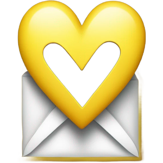 yellow heart with m in it emoji
